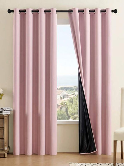 2pcs 99.9% Blackout Curtain Panels For Living Room, Bedroom, Balcony, Bathroom - Modern Style Grommet Top Curtains, Waterproof, Fashionable Blackout Curtains, All-Season Polyester Woven, Cordless