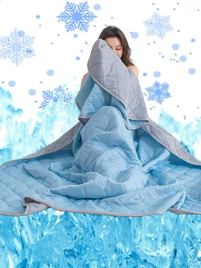 1pc Cooling Blanket, Suitable For Hot Sleepers, Lightweight Cooling Blanket, Large Size For Summer, Absorb Heat To Keep Adults Cool, Soft & Breathable Silk-Like Smooth Material
